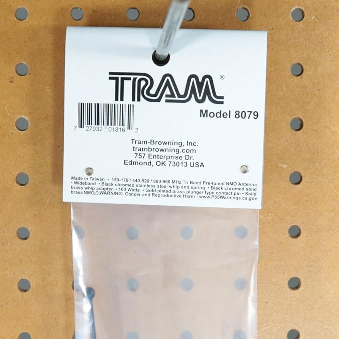 Tram® 150 to 170/440 to 520/800 to 960 MHz 4.12-dBi Gain 17-1/2-In. Tall Pre-Tuned Tri-Band NMO Wideband Antenna