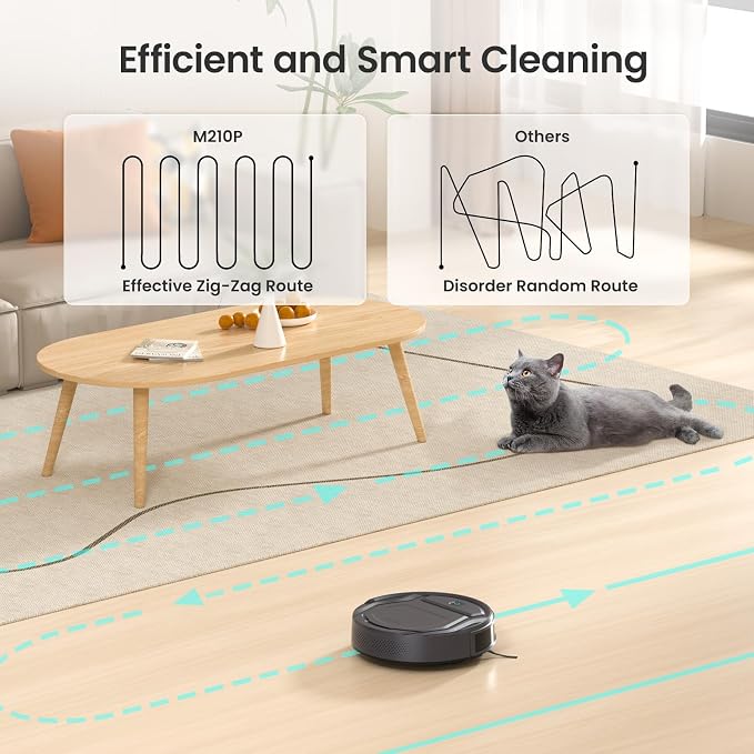 Lefant Robot Vacuums, 2200Pa Suction, 120 Min Runtime, WiFi/App/Alexa Control, Anti-Collision/Drop Sensor, Self-Charging Robotic Vacuum Cleaner, Slim