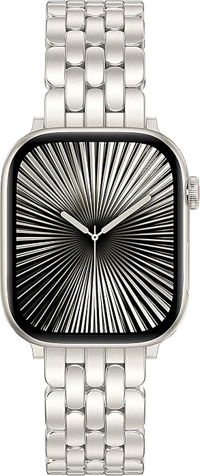 TOYOUTHS Designer Vintage Dressy Bracelet for Apple Watch Band Women 42/40/41/38/44/45/46/49mm, Stainless Steel Elegant Luxury Metal Strap for iWatch Series 11 10 9 8 7 6 5 4 SE/Ultra 3 2 1