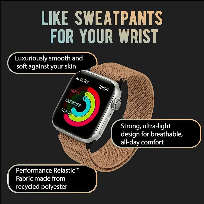 Braxley Bands for Apple Watches - Stretchy and Washable - Adjustable with Apple Watch Bands for Women & Men - Compatible with Apple Watch Series SE Ultra 9 8 7 6 5 4 3 2 1