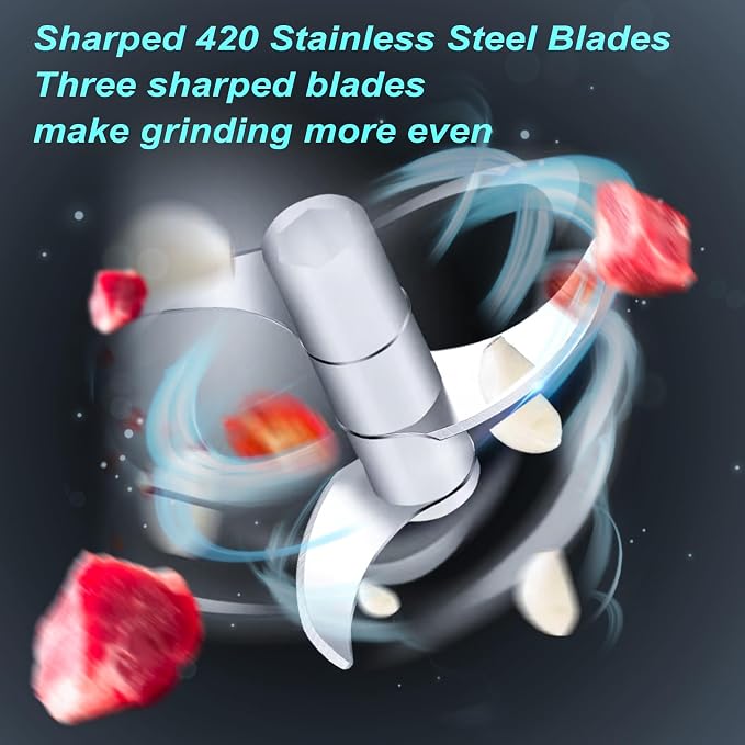 2Pcs 250ML Electric Garlic Chopper, Mini Portable Veggie Chopper, Garlic Grinder Masher Onion Chopper, Blender to Vegetable, Wireless Food Processor for Ginger, Chili, Fruit, Meat, etc