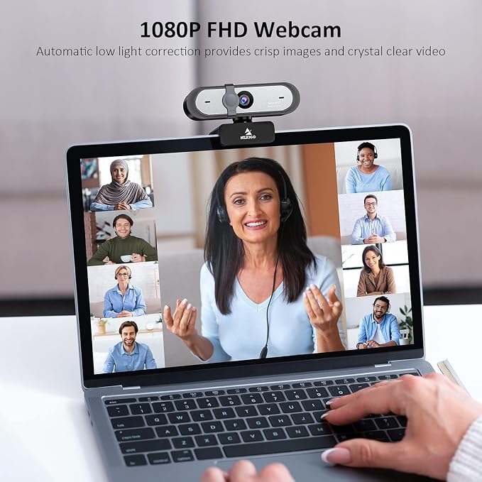 NexiGo N660P (Gen 2) 1080P 60FPS Webcam with Software Control, Dual Microphone & Cover, Autofocus, HD USB Computer Web Camera, for OBS/Gaming/Zoom/Skype/FaceTime/Teams/Twitch