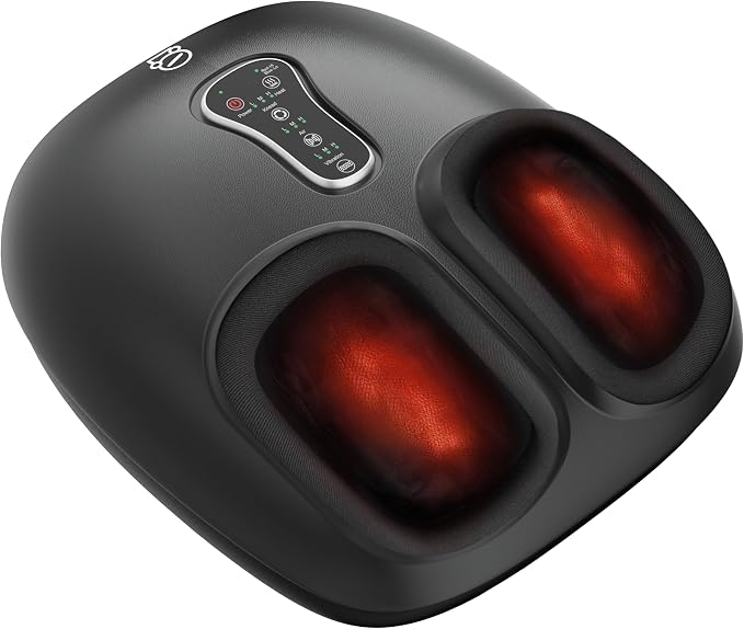 COMFIER Shiatsu Foot Massager Machine,Feet Massager for Plantar Fasciitis,Neuropathy Pain with Heat, Vibration,Rolling Compression,Gifts for Men,Women, Fits Size up to 13IN, Multiple Modes