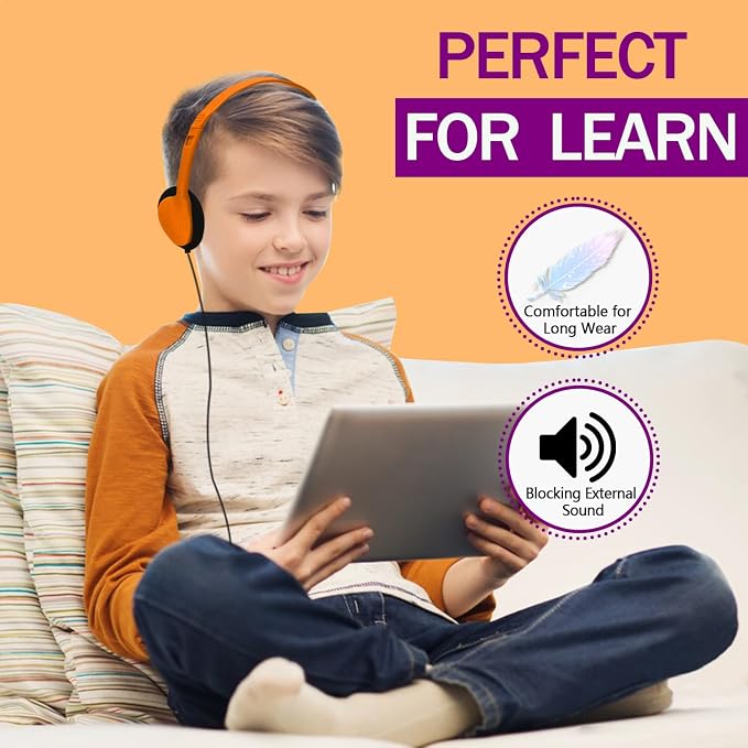 Classroom Headphones Bulk 100 Pack Class Set for School Students Kids and Adult -Sturdy Wired 3.5mm Plug (Mixed, 100 Pack)