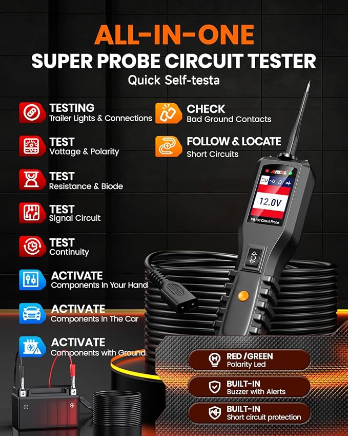 ANCEL PB100 Car Circuit Tester VD700 OBD2 Diagnostic Code Reader Scan Tool