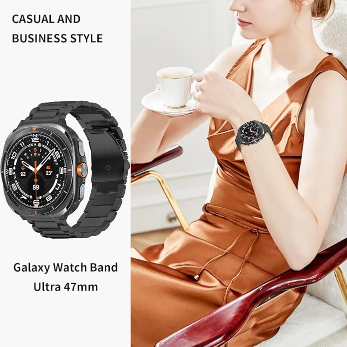 GOLDTOLUCK No Gap Stainless Steel Band Compatible with Samsung Galaxy Watch 8 7 6 5 4 Classic FE Pro Ultra 40mm 44mm 46mm 43mm 47mm 45mm 42mm Replacement Men Women Milanese Metal Elegant Casual