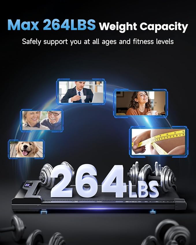 𝐖𝐚𝐥𝐤𝐢𝐧𝐠 𝐏𝐚𝐝 𝐓𝐫𝐞𝐚𝐝𝐦𝐢𝐥𝐥 𝐟𝐨𝐫 𝐇𝐨𝐦𝐞 - Under Desk Treadmills Portable Mini Walking Pads Compact Walk Pad for Small Spaces Office Indoor Apartment Floor Flat Running Machine