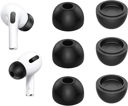 Memory Foam Ear Tips for Apple AirPods Pro Generation 1 and AirPods Pro 2, Replacement Foam Ear Tips, Better Noise Cancellation, 3 Pairs for Airpods Pro, Reduce Noise Earbuds (Small)