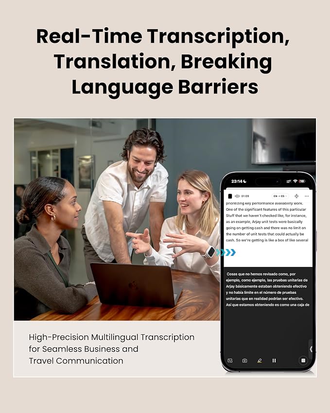 iFLYTEK P1 AI Voice Recorder, Wearable AI Recorder, AI Transcribe & Summarize, Real-Time Translation, Ultra-Light & Portable, Cloud Storage, Privacy, Long Battery, Quick Charge