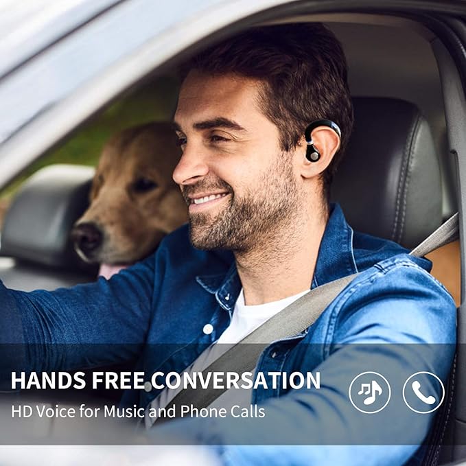 Bluetooth Headset, Wireless Earpiece V5.0 Bluetooth Earpiece Ultralight Hands Free for Business/Office/Driving/Sporting