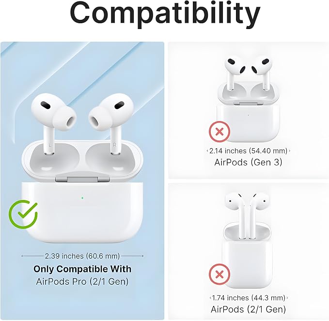 Catalyst Total Protection Case for AirPods Pro 2nd Generation Case - Waterproof, and Shockproof Rugged Full Body Case for AirPods Pro 1 and AirPods Pro 2, Secure Locking System Case with Carabiner