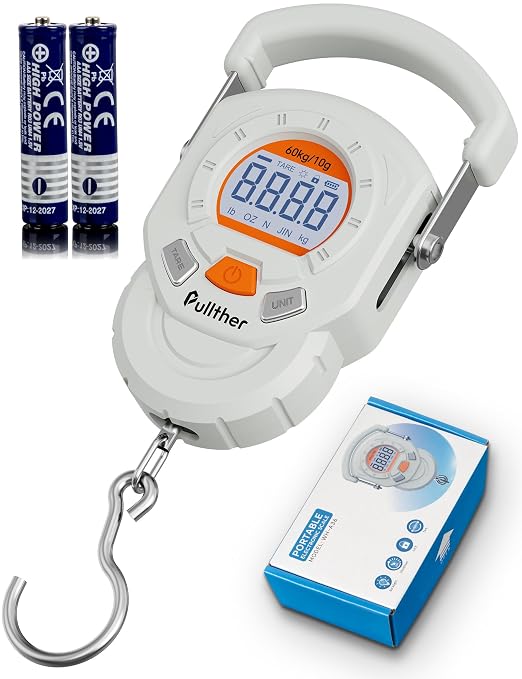 Fish Scale, Max 130lbs Fishing Scale,Multi-Mode Pound/Ounces & Kilograms,LCD Display