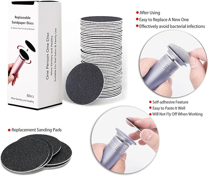 Upgraded Electric Callus Remover for Feet 1200rpm, Adjustable Speed Professional Electric Foot Sander Foot Filer Women Men Pedicure Tools for Feet Callus Remover, FCR-2 Gray