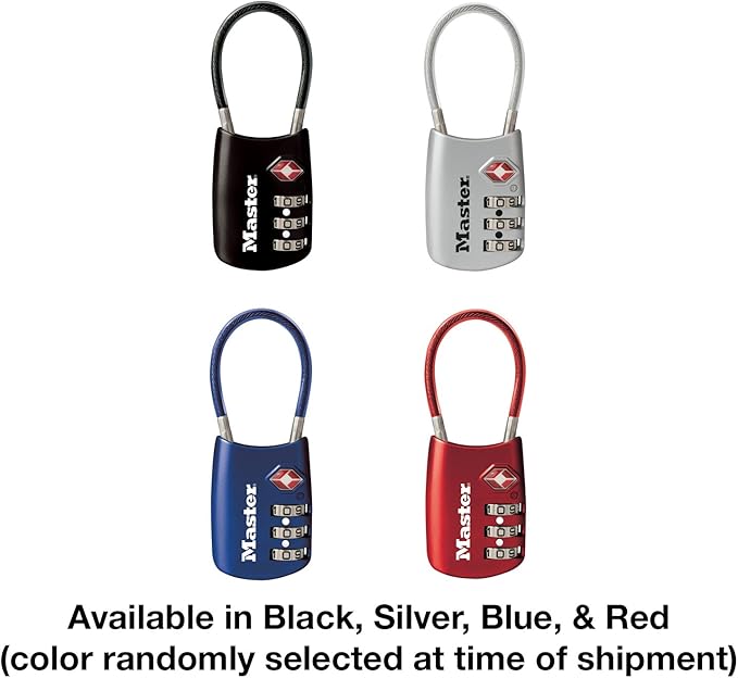 Master Lock 4688D Set Your Own Combination TSA Approved Luggage Lock, 2 Pack, Assorted