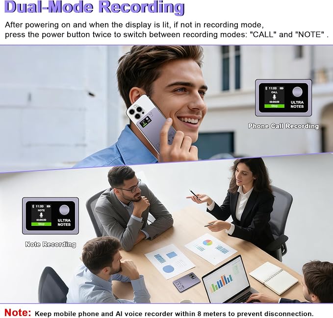 Ai Voice Recorder for Meeting: Support 152 Language Transcription Summarize - App Control Noise Cancellation Magnetic Dictation Recording Transcriber Note Taking Device 64GB for Lecture & Call