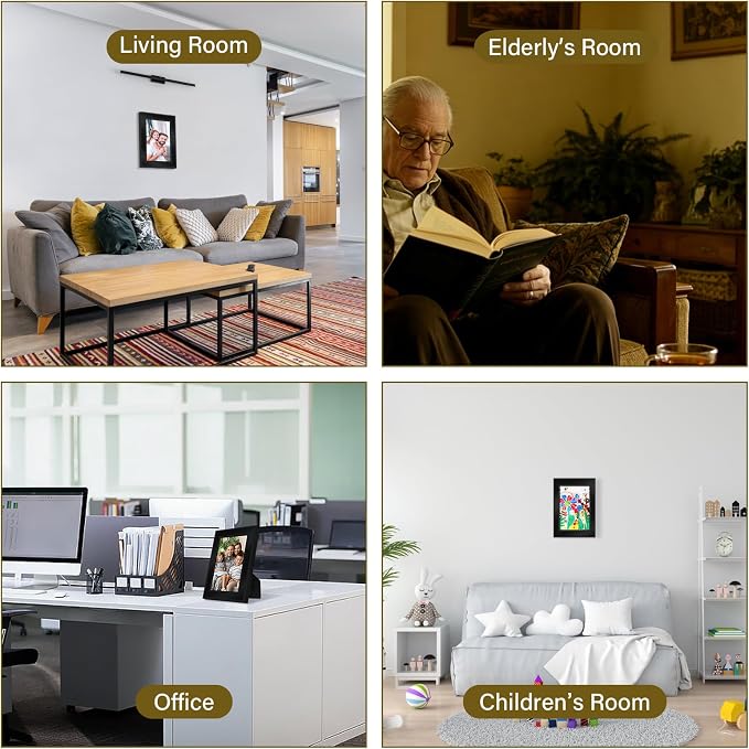 Security Camera, Hidden Spy Camera Photo Frame, Hidden Camera Nanny Cam No WiFi Mini Cam for Pet Baby Elderly Indoor Office Surveillance