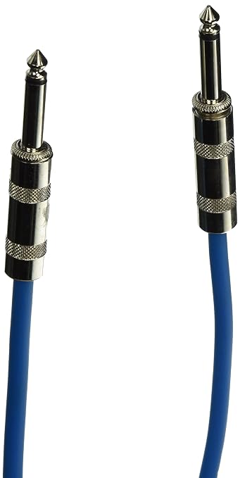 Seismic Audio SASTSX-2Blue-6PK 2-Feet TS 1/4-Inch Guitar, Instrument, or Patch Cable, Blue