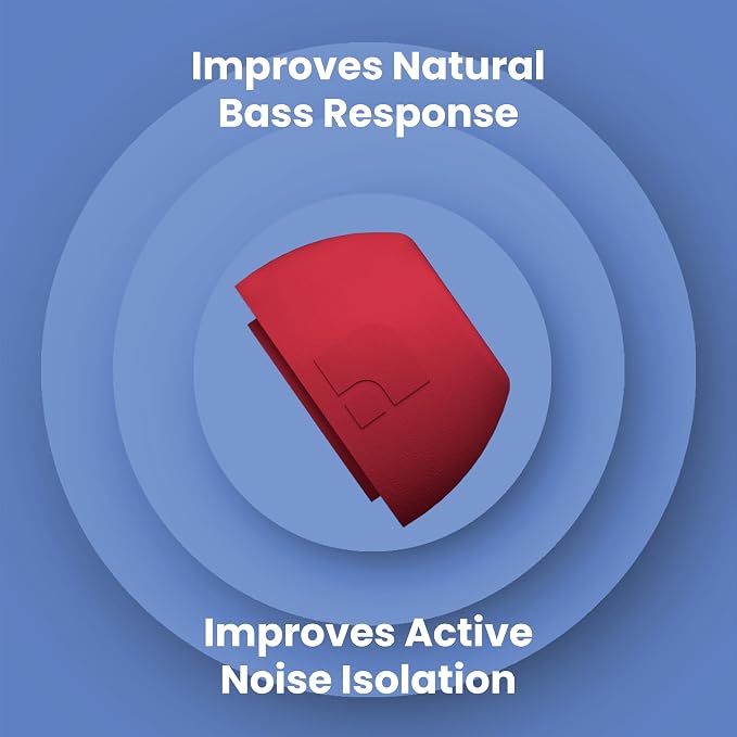Foam Masters Ultra-Premium Memory Foam Ear Tips for AirPods Pro 1st & 2nd Gen | 3 Pairs | New Ver. | Secure Fit | Super Comfort | Better Noise Cancel | Replacement Buds (Large, Red)