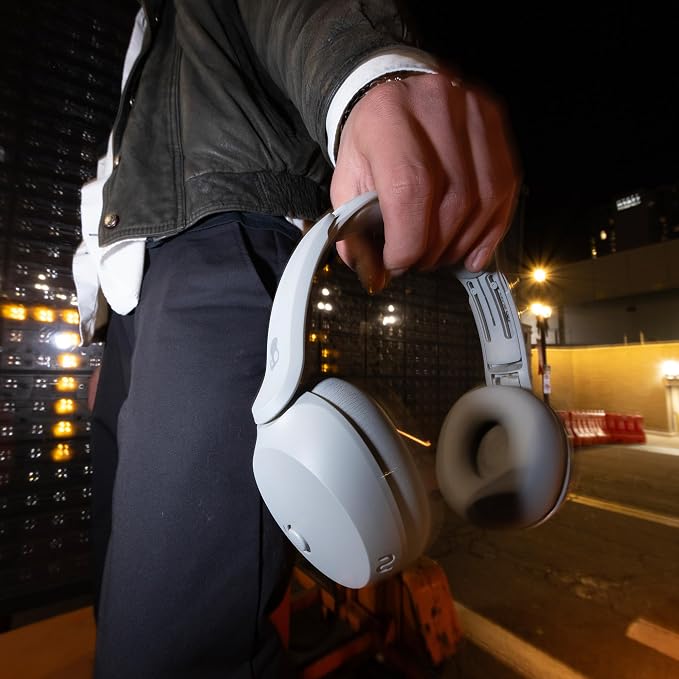 Skullcandy Icon 180 Wireless On-Ear Bluetooth Headphones, Up to 50 Hours Battery, Lightweight and Travel Ready, Secure Fit, Sweat and Water Resistant, Microphone iPhone Android - Cement