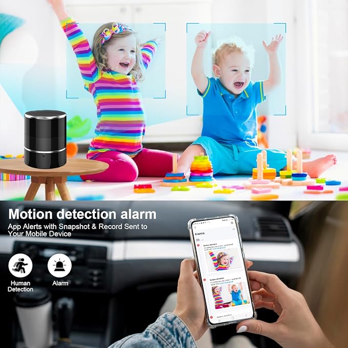 Hidden Spy WiFi Camera in Bluetooth Speaker with 240° Viewing Angle,Hd 1080P,Wireless Security Cameras,Nanny Cams Phone App,Motion Activated for Home Offices Store(2.4G /5G)