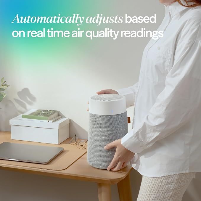 Blueair Mini Max Auto Air Purifier for Bedroom, 510ft2 Small Room Air Cleaner with Auto Mode, HEPASilent Technology Removes Dust, Pollen, Pet Dander, Smoke & Odor, 3 Speeds, Quiet, Washable Pre-Filter