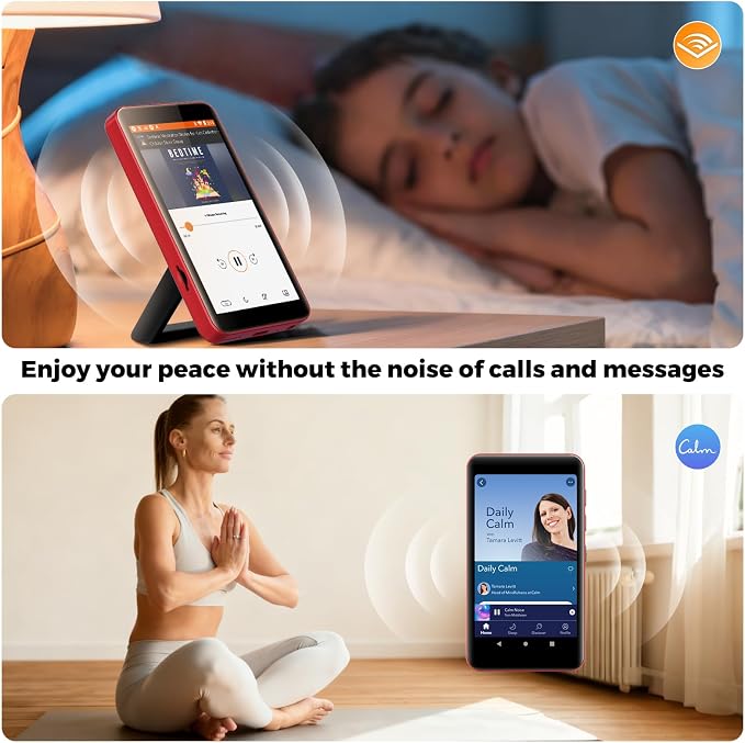 innioasis G5 MP3 Player with Bluetooth and WiFi, 160GB Player with Spotify, Spotify Kids, Pandora, Play Store, Parental Manager App, Calm, 4" HD Full Touch Screen MP4 Music Player for Kids (Red)