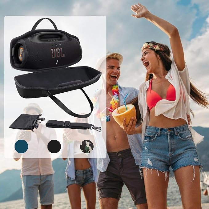 co2CREA Hard Travel Case Replacement for JBL Boombox 4 Waterproof Portable Bluetooth Speaker (Black Case)