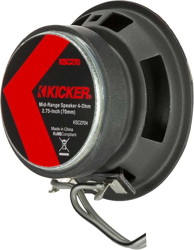 KICKER 51KSC2704 KS-Series 2.75" Midrange Speakers, 4-Ohm, Pair