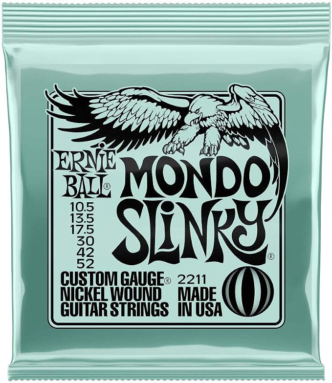 Ernie Ball Mondo Slinky Nickel Wound Electric Guitar Strings, 10.5-52 Gauge (P02211)