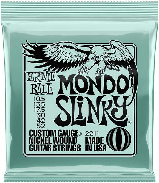 Ernie Ball Mondo Slinky Nickel Wound Electric Guitar Strings, 10.5-52 Gauge (P02211)