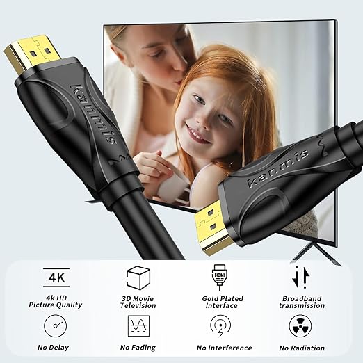 4K HDMI Cable 40ft, High Speed 2.0 Cables &4K@60Hz 2K 1080P, High Speed Gold Plated Connectors hdmi Cord, Compatible with PlayStation Arc PS3 PS4 PC HDTV
