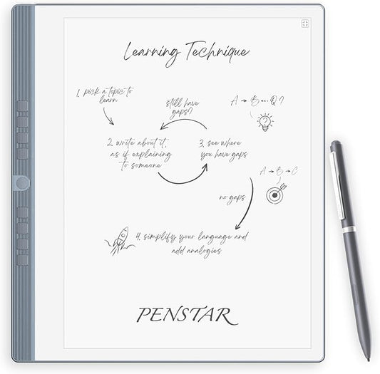 Penstar eNote 2 – The Whitest Paper Tablet | 10.3” 300 PPI Pen-Only Screen E-Ink Writing Tablet, Digital Notebook Includes Folio Cover & Two B5 Pens