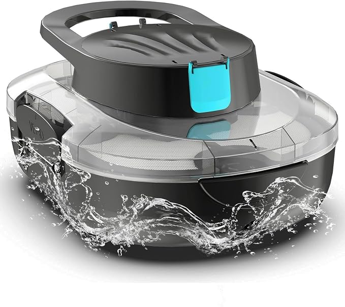 S1 Pro Cordless Robotic Pool Cleaner, 130-Min Runtime, Cleans Up to 1,292 Sq.Ft, Dual-Motor Pool Vacuum, Automatic Cleaner with Large Filter Basket, Fast Charging & Self-Parking (Glossy Black)