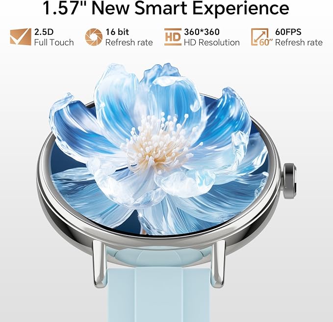 Smart Watches for Men Women,Smartwatch for iPhone/Samsung/Android,(Answer/Make Call),1.57" HD 43mm Fitness Tracker with Heart Rate/SpO2/Sleep Monitor,IP68 Waterproof,110+ Sport Mode,with 2 Bands