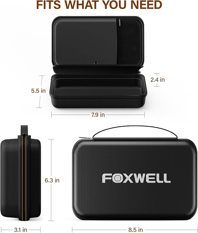 FOXWELL NT630 Plus OBD2 Scanner with ABS and SRS, ABS Auto Bleed Scan Tool & Portable Carrying Case for OBD2 Scanners & Battery Testers