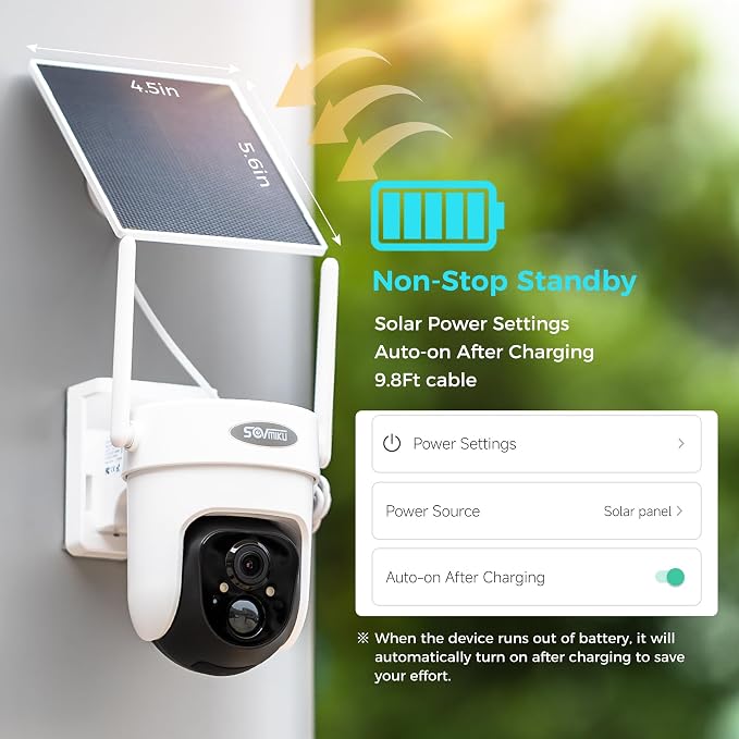 Vicohome 2CQ4G 2K AI Solar Security Camera Wireless Outdoor, Battery Powered Cam, Color Night Vision, Two Way Audio, Motion Detection, Easy to Setup, Audible Flashlight Siren, 180 Days Exchange Policy