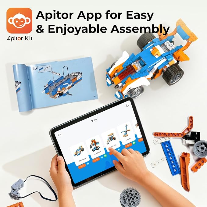 Apitor STEM Robotics Kits, Educational Toy Science Kits with Storage Box, App RC Toys Coding Robots for Kids 8 9 10 11 12 Years Old