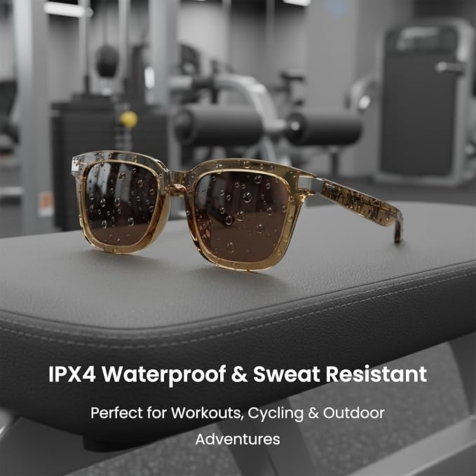 DPVR G2 Smart Glasses Bluetooth Sunglasses with Speakers – Touch Control Bluetooth Glasses for Men & Women, UV400, IPX4