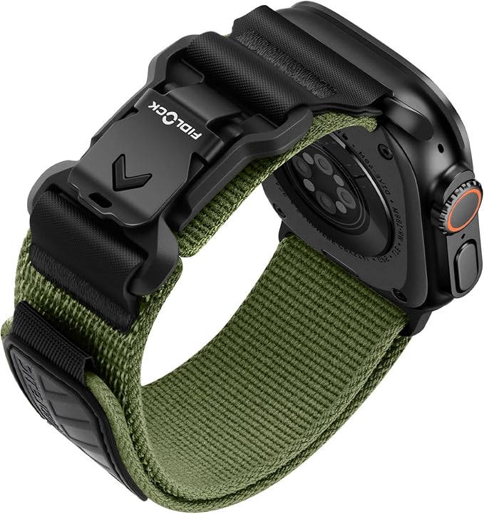 Bandletic Compatible with Apple Watch Bands for Men, Wide Soft Nylon Sport Loop with Magnetic Fidlock V-Buckle for iWatch 49mm(Ultra 3/2/1),46mm(11/10),45mm(9/8/7),44mm(SE3/SE2/SE/6/5/4),42mm(3/2/1)