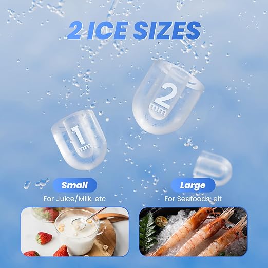 NEWBULIG Ice Makers Countertop with Handle, Portable Ice Machine, 9 Bullet Cubes in 6 Mins, 26lbs in 24Hrs, Auto-Cleaning, with Basket and Scoop, for Home, Kitchen, RV, Camping,Green