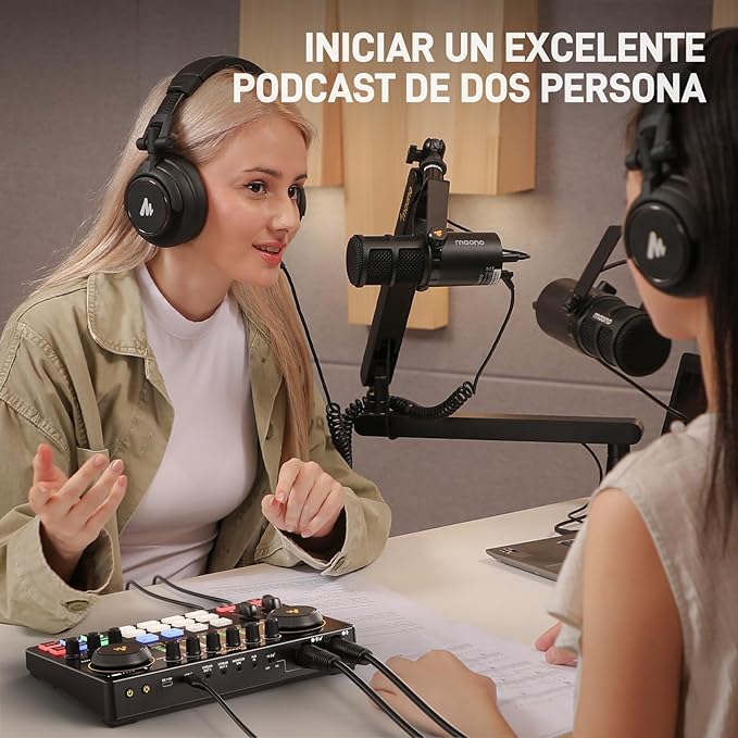 MAONO Podcast Equipment Bundle-XLR USB Podcast Recording Mic kit(PD300XT+E2 Gen2+XLR-180)