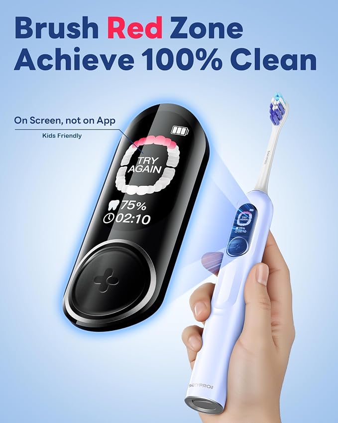 SAKYPRORAL G5S Electric Toothbrush (Blue) + Ultra White Toothpaste