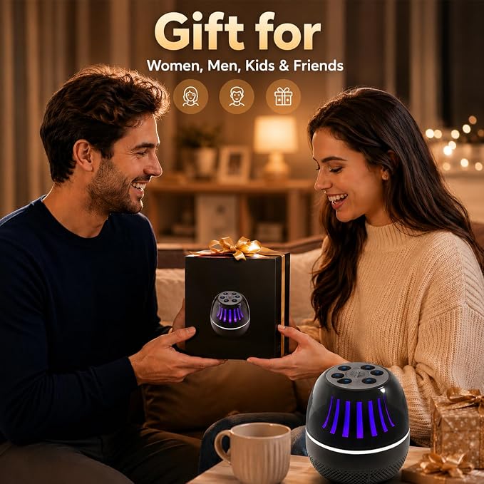 Portable Bluetooth Speaker with White Noise Machine, LED Color Lights, Aromatherapy Diffuser, Sleep Sound Machine for Sleep, Yoga, Home, Office & Bedroom, Gift for Women, Men, Kids & Friends