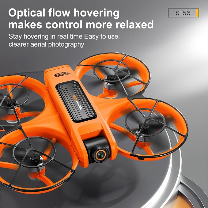 RC Drone with HD Dual Camera for Adults, FPV Drones with HD Screen on Controller, Brushless Motor Optical Flow Positioning Headless Mode Gesture Photo Remote Control Quadcopter, Beginner-Friendly Aerial Photography Drones with 2 Batteries & Night Light...
