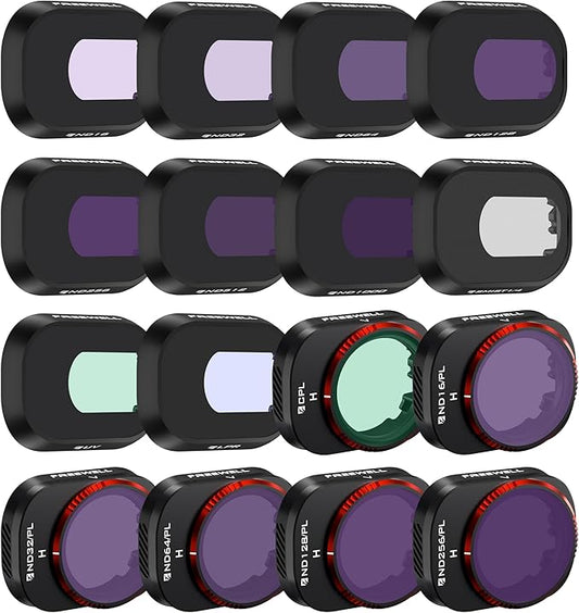 Freewell 16Pack Mega ND, ND/PL, CPL, UV, Snow Mist 1/4, Light Pollution Filters Compatible with Mini 4 Pro