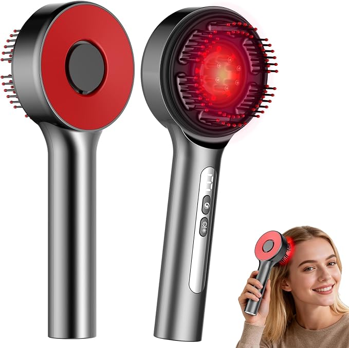 Electric Scalp Massager, Hair Oil Applicator, lPX7 Waterproof Scalp Massager Brush, Cordless Head Massager Scalp, Scalp Massage Comb for Home & Travel, Best Hair Care Gift for Mom & Wife, Grey