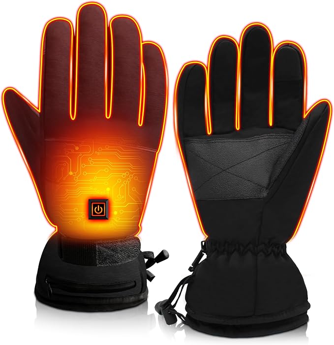 Heated Gloves 3.7V 3200mAh Heating Gloves Waterproof Windproof Hand Warmers for Skiing Hiking Hunting Fishing Snowboarding Cycling