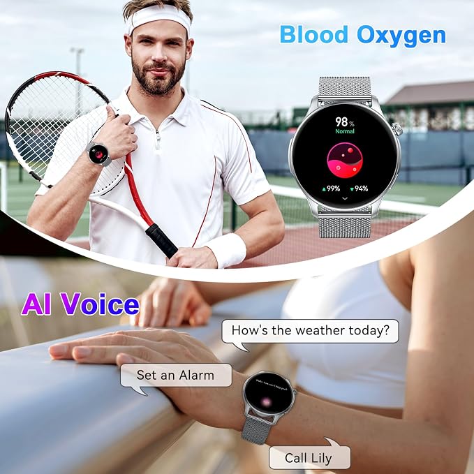 Smart Watch for Men Women Fitness: Make Answer Call Running Digital Mens Watches Waterproof Smartwatch Android Phone iPhone Samsung Compatible Heart Rate Sleep Monitor