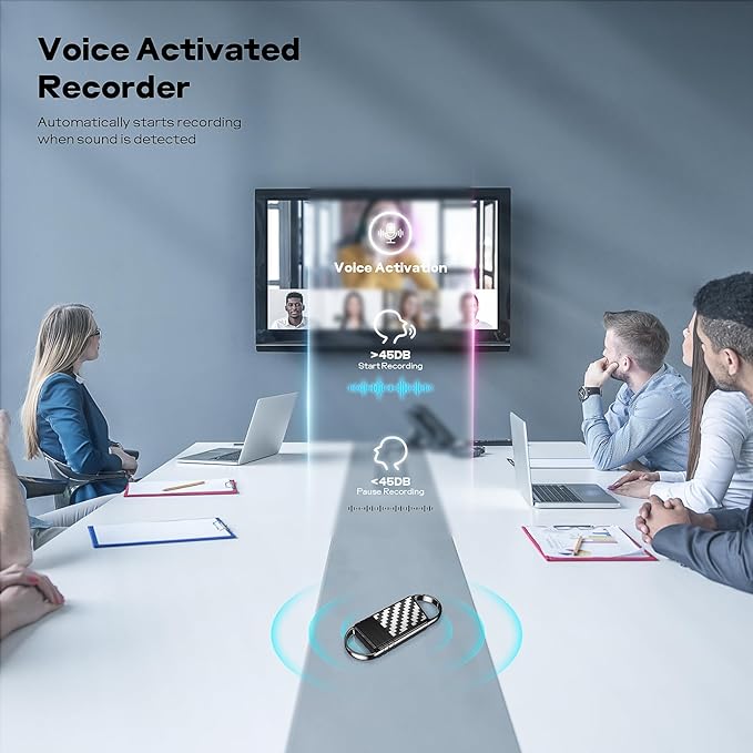 72GB Digital Voice Recorder - Xelarvex Voice Activated Recorder AI-Intelligent Noise Reduction, 4800 Hours Recording Device, Audio Recorder for Lectures/Interviews/Meetings