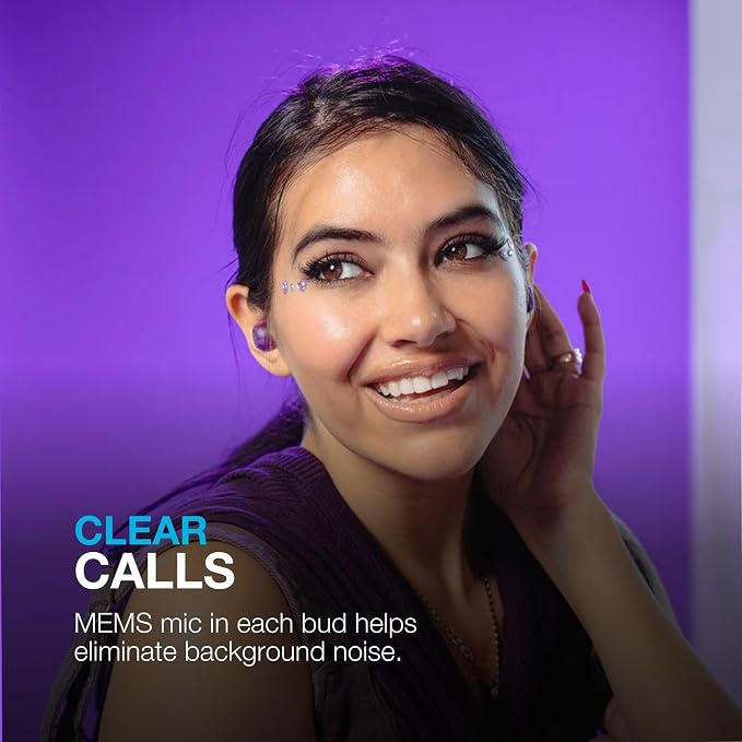 JLab, Go Pop ANC, True Wireless Earbuds, Active Noise Cancelling, Bluetooth Earbuds, Transparent Neon Green